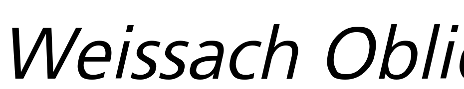 Weissach Oblique cкачати шрифт безкоштовно